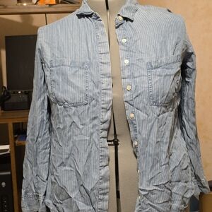 Blue Striped Button Down Shirt